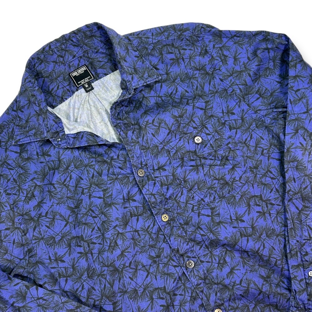 Todd Snyder Button-Up Shirt Palm Print Long Sleeve Casual Shirt Mens Medium